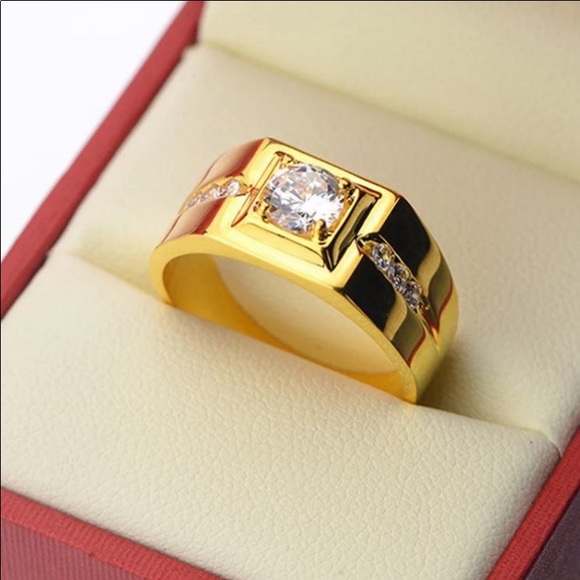 18kgp White Moissanite Ring for Men